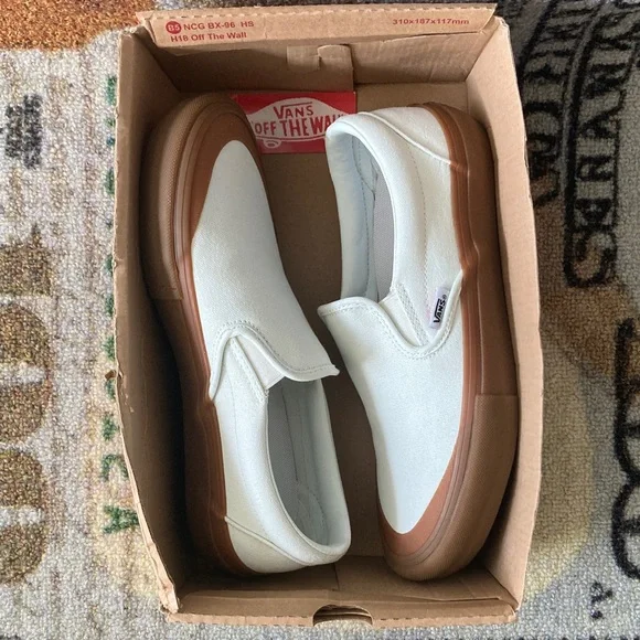 Vans Slip-On Pro Shoes Sneakers Pearl Gum White Tan Size 9 Women’s = 7.5 Mens - Picture 2 of 16